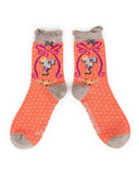 The fabulous Monogrammed Bamboo Socks F in  by Powder at Voluptuous Vintage