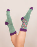 The fabulous Monogrammed Bamboo Socks V in  by Powder at Voluptuous Vintage
