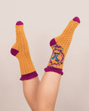 The fabulous Monogrammed Bamboo Socks X in  by Powder at Voluptuous Vintage