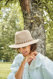 **Natalie Hat Natural With Rope Band Hat Powder 