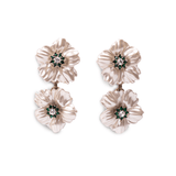 **Pearlised Flower Drop Earrings Earrings Bill Skinner Cream 