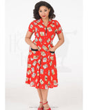 The fabulous Peggy Sue Postcard Dress in  by House Of Foxy at Voluptuous Vintage