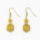 **Pineapple Crystal Drop Earrings Earrings Bill Skinner Gold 