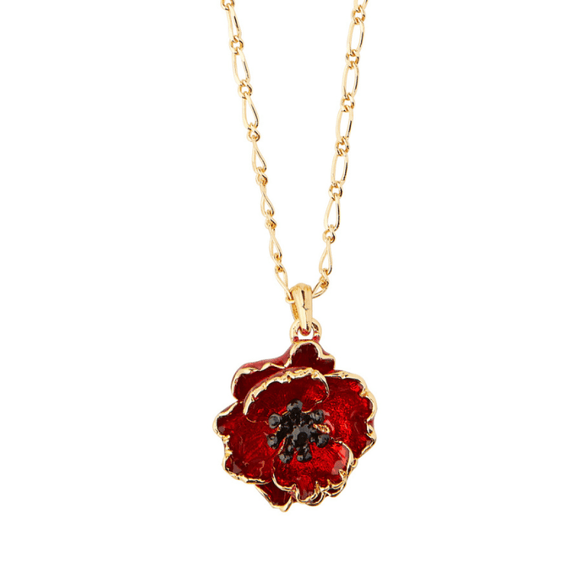 *Poppy Pendant Necklace Bill Skinner Red One Size 