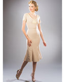 The fabulous Raileen Bow Dress in Light Beige / Zelda by Stop Staring at Voluptuous Vintage
