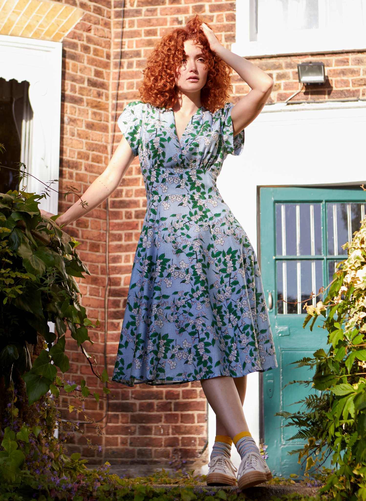 PALAVAパラバRITA DRESS GREEN APPLE BLOSSOM Palava – Voluptuous Vintage