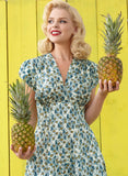 The fabulous Rita Pineapple Heaven Dress in  by Palava at Voluptuous Vintage
