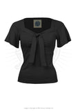 The fabulous Sassy Tie Top in Black / Small by Pretty Retro at Voluptuous Vintage