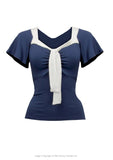 The fabulous Sassy Tie Top in Nautical / Small by Pretty Retro at Voluptuous Vintage
