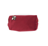 The fabulous Small Velvet Cosmetic Box Bag with Sparkly Insect Pin in Berry by Sixton London at Voluptuous Vintage