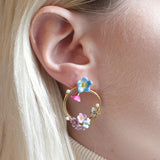 * Spring Flower Hoop Earrings Earrings Bill Skinner 