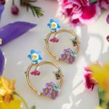 * Spring Flower Hoop Earrings Earrings Bill Skinner 