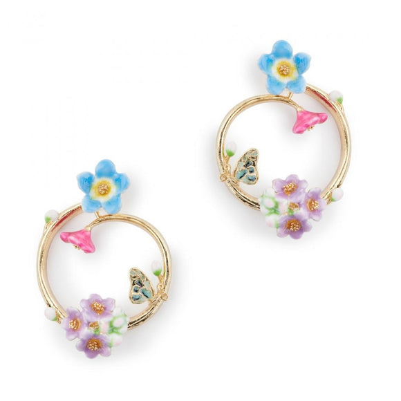 * Spring Flower Hoop Earrings Earrings Bill Skinner Multi 