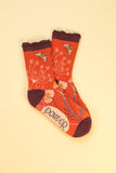 **Summer Meadow Bamboo Ankle Socks Powder Coral 