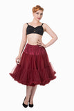 The fabulous Supersoft Full 26" Petticoat in Bordeaux / XS-M by Banned Retro at Voluptuous Vintage