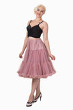 The fabulous Supersoft Full 26" Petticoat in Dusky Pink / XS-M by Banned Retro at Voluptuous Vintage