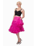 The fabulous Supersoft Full 26" Petticoat in Hot Pink / XS-M by Banned Retro at Voluptuous Vintage