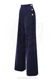 The fabulous Tessa 40s Swing Pants in Navy / Audrey by Pretty Retro at Voluptuous Vintage