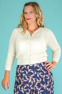 The fabulous The Delightful Daytime Cardigan in Ivory / Small by Emmy at Voluptuous Vintage