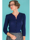 The fabulous The Delightful Daytime Cardigan in Navy / Small by Emmy at Voluptuous Vintage