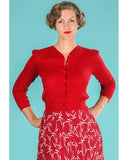 The fabulous The Delightful Daytime Cardigan in Red / Small by Emmy at Voluptuous Vintage