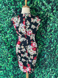 The Pretty Dress Company 50s Style Tapestry Roses Bodycon Dress RR Dress Retro Revibe 