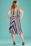 The fabulous The Sea Breeze Stripe Sun Dress in  by Emmy at Voluptuous Vintage