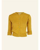 The fabulous Vera Classic Organic Cardigan in Mustard / Extra Small by Palava at Voluptuous Vintage