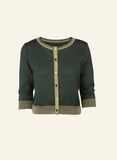 The fabulous Vera Sparkly Organic Cardigan in Green / Extra Small by Palava at Voluptuous Vintage