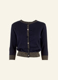 The fabulous Vera Sparkly Organic Cardigan in Navy / Extra Small by Palava at Voluptuous Vintage