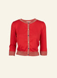The fabulous Vera Sparkly Organic Cardigan in Red / Extra Small by Palava at Voluptuous Vintage