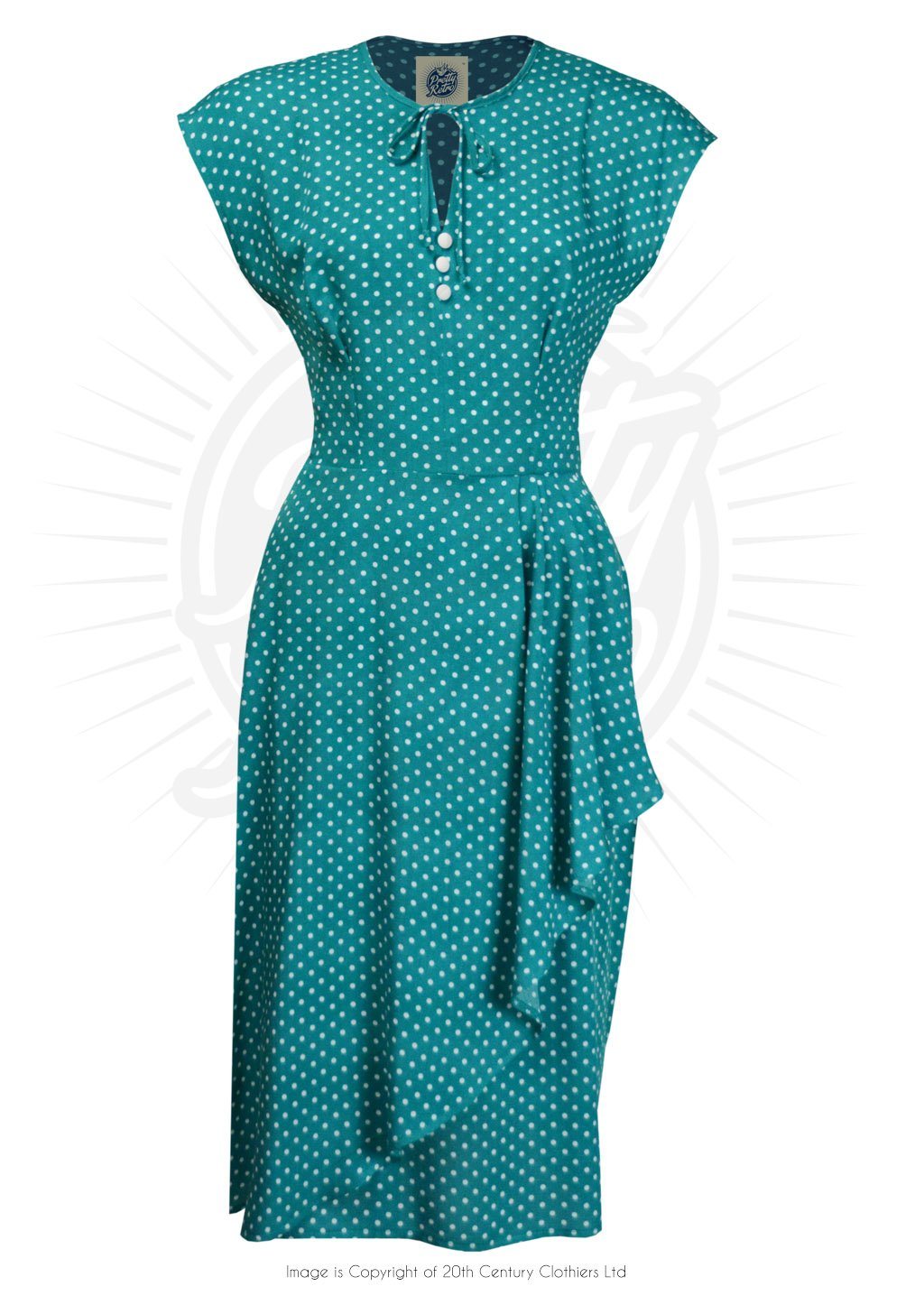 Veronica Polkadot Tea Dress  Voluptuous Vintage