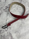 +Y2K Dark Red Leather Tie Rack Belt RR Belt Retro Revibe 