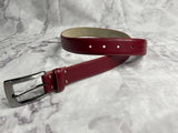 +Y2K Dark Red Leather Tie Rack Belt RR Belt Retro Revibe Dark Red Medium 