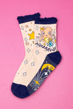 **Zodiac Bamboo Ankle Socks - Aquarius Socks Powder 